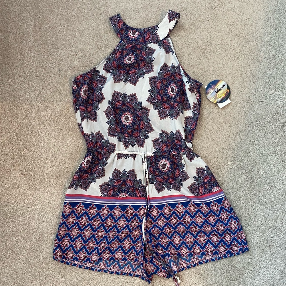 NWT multicolor romper size medium
